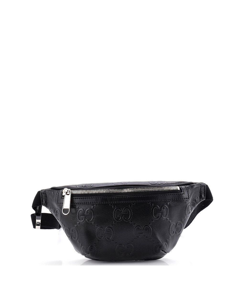 Pre-Owned Gucci Small Belt Bag GG Embossed Perforated Leather