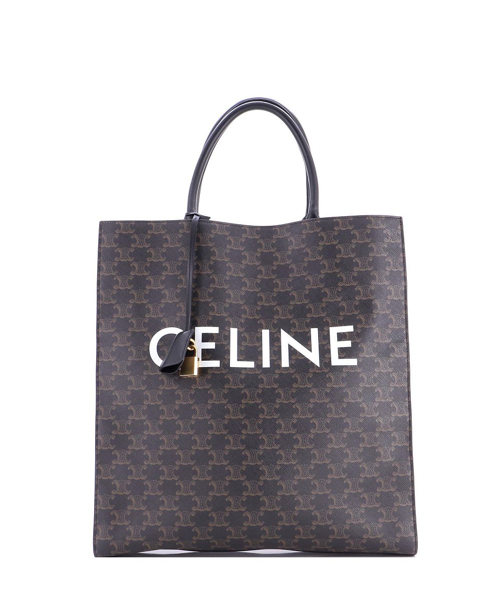 Celine сумка тоут Cabas Triomphe, покрытый холст, б/у