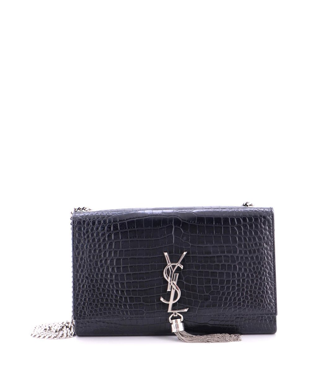 Брендовая сумка Saint Laurent Classic Monogram с кисточкой, кожаная, размер Medium