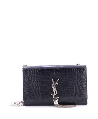 Брендовая сумка Saint Laurent Classic Monogram с кисточкой, кожаная, размер Medium