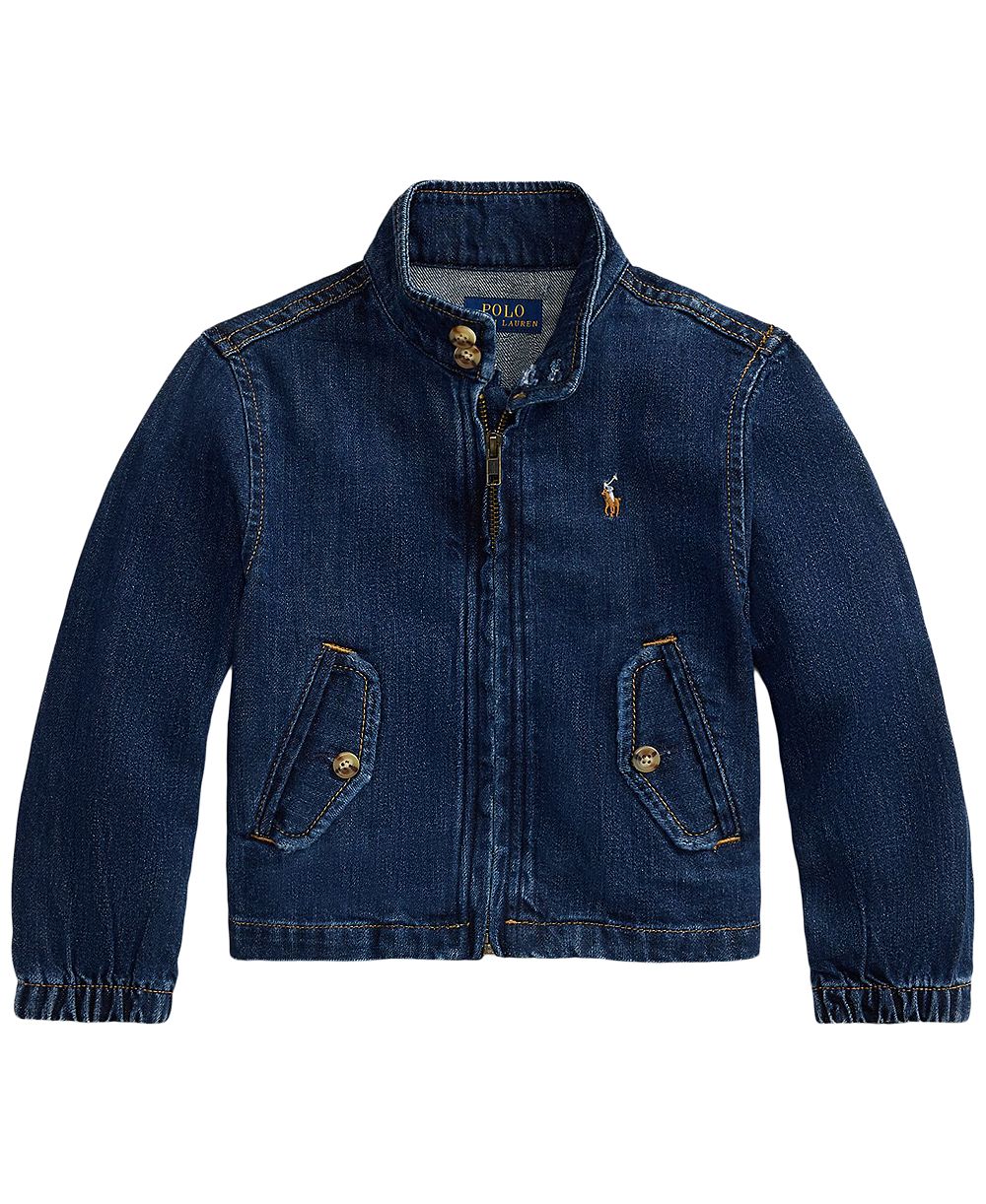Куртка Polo Ralph Lauren Girls' 2T-6X Indigo Denim Mockneck