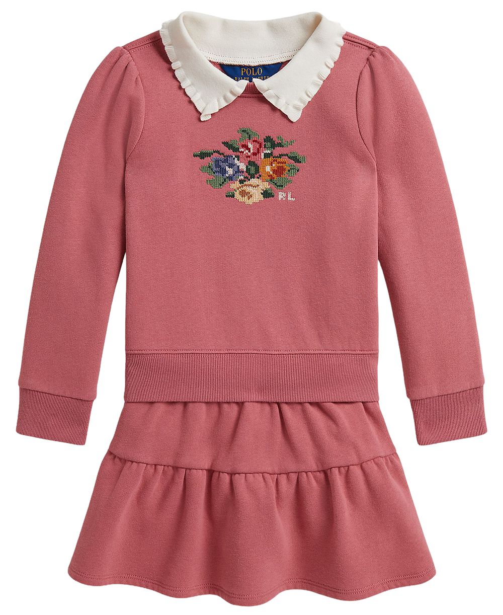 Набор Polo Ralph Lauren Girls' 2T-6X Collared Fleece Sweatshirt and Skort 2-Piece Set