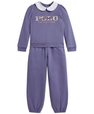 Polo Ralph Lauren Детский комплект из флисовой толстовки и брюк с логотипом, 2 части