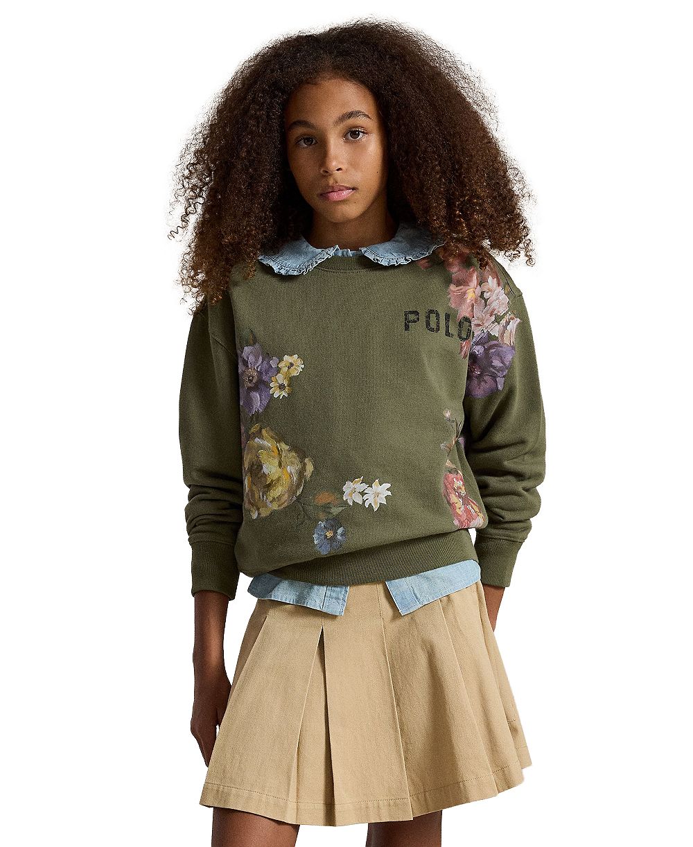 Детский флисовый свитшот Polo Ralph Lauren Floral для девочек 7-16