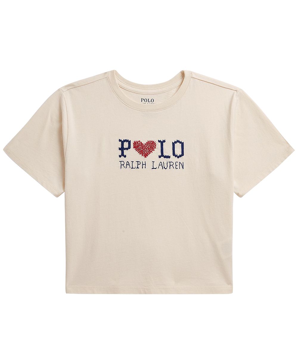 Polo Ralph Lauren женская хлопковая футболка с логотипом, размеры 7-16