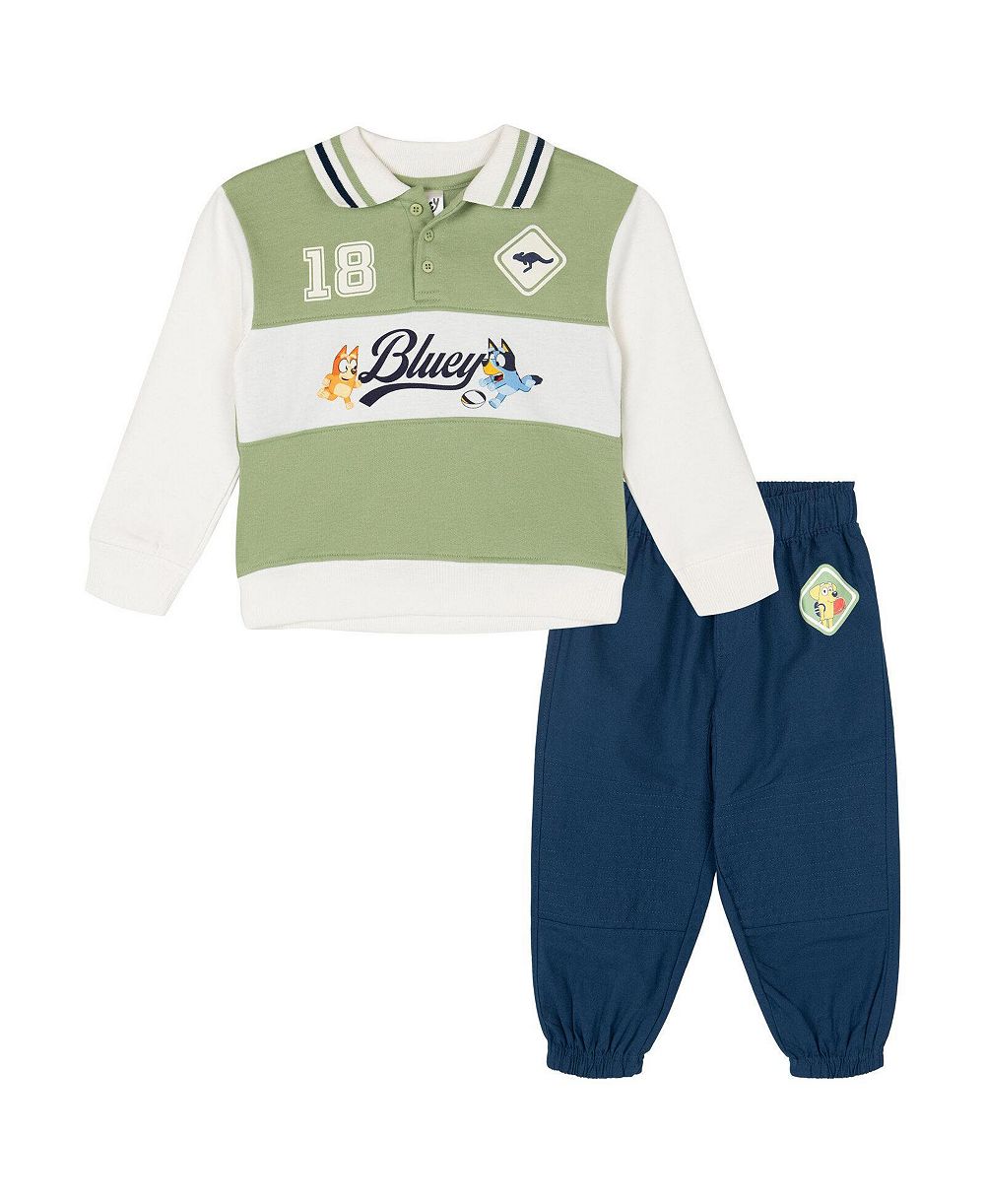 Детский комплект Bluey 2-Piece Fleece Polo и Joggers Set (2T-4T)