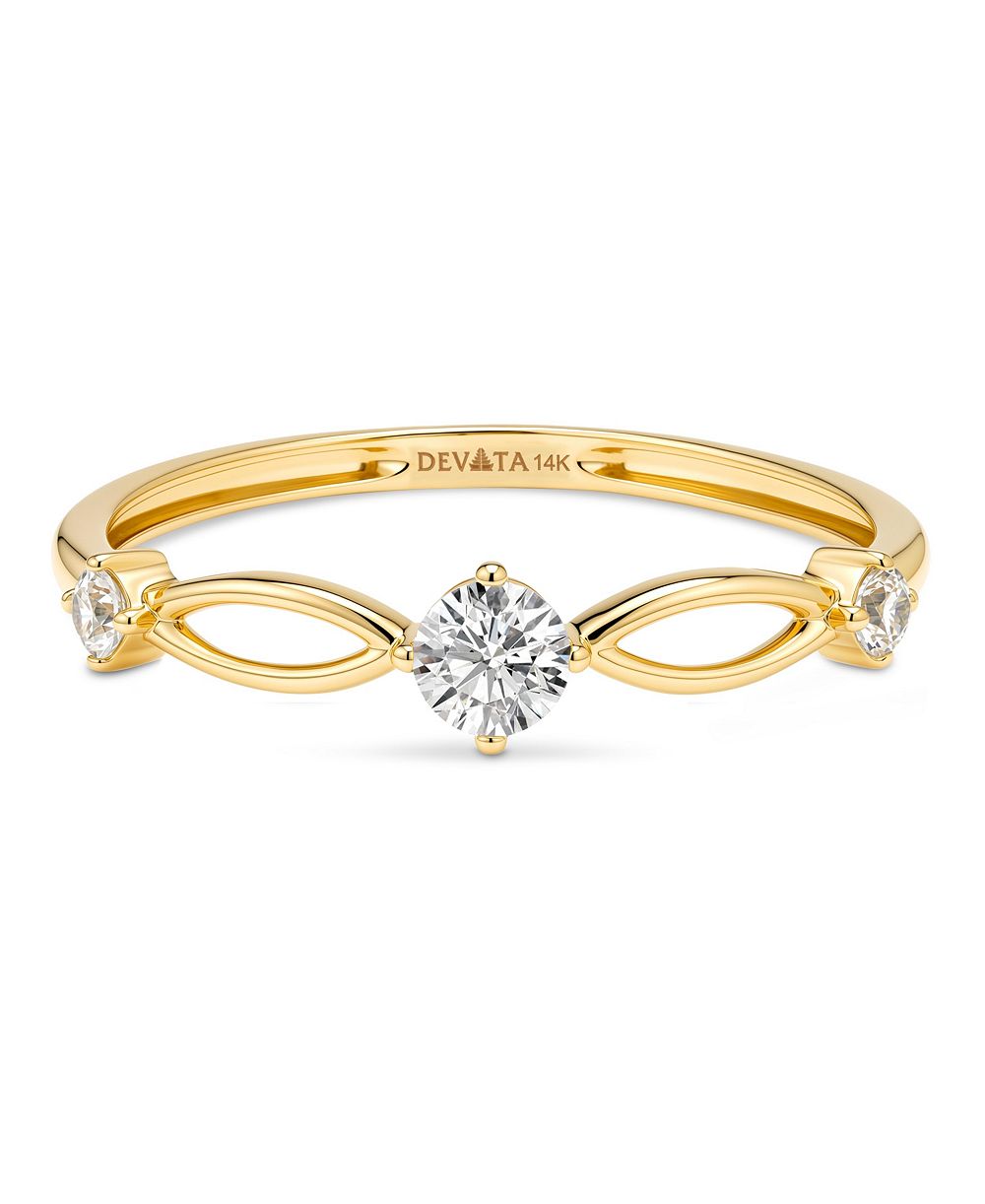Devata Love Knot Ring in 14K Gold