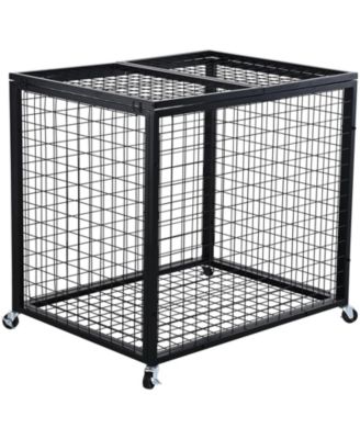 VEVOR Rolling Sports Ball Storage Cart Garages Sports Equipment Organizer Steel