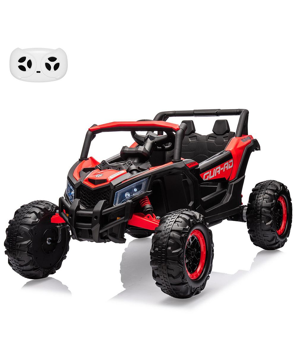 homfan Детский электромобиль UTV 24V 2-Seater - 200W Dual Motors, Metal Frame, Off-Road Suspension, Remote Control, USB, Music, LED Lights