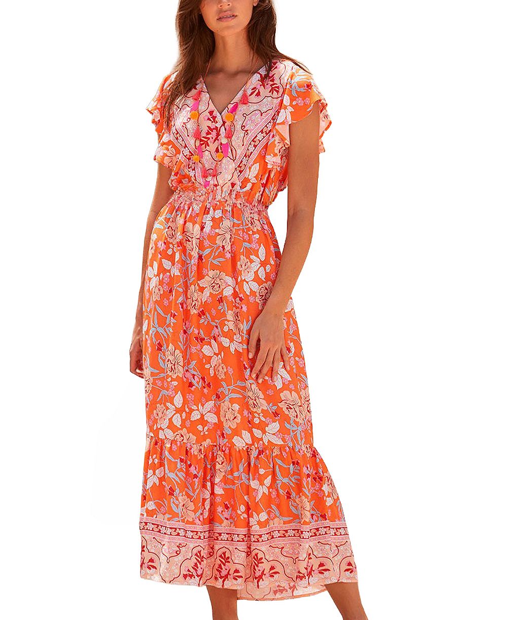 Женское макси-платье LASCANA Floral V-Neck
