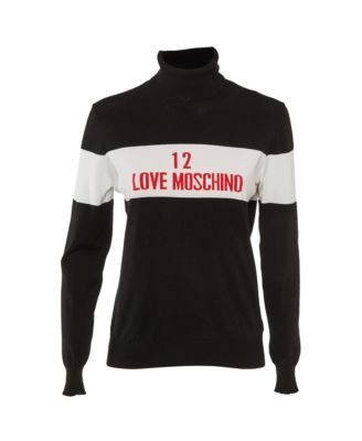 Love Moschino Женский вязаный свитер с высоким воротником, б/у
