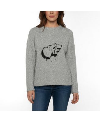 Pre-Owned Off-White Women's Logo Intarsia Lurex Knit Sweater