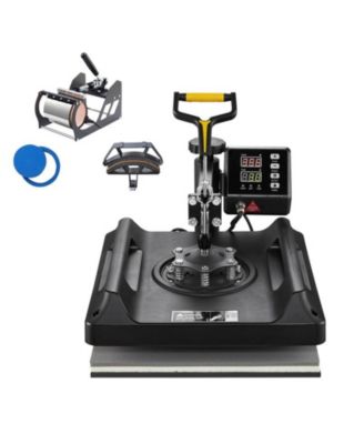 YOBTOP Heat Press Machine Sublimation Machine 8 In 1 Heat Press Set - Digital Control and Display,Dual-Tube Heating,360degree(s) Swing Away Design