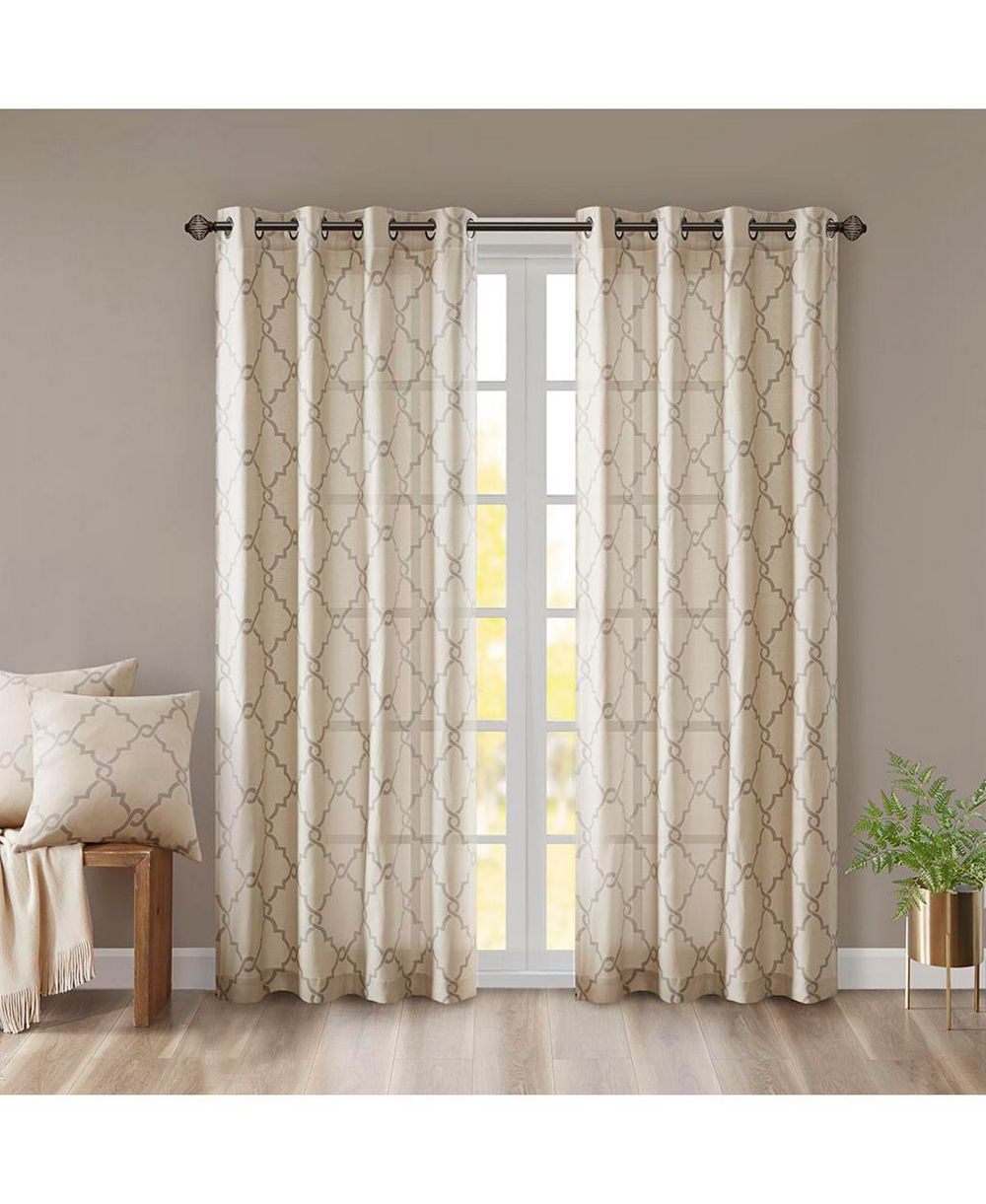 Штора Avobird Fretwork Print Grommet Window Curtain Panel 1 Piece