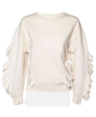 Б/у женский хлопковый трикотажный свитшот Stella Mccartney с отделкой flounce