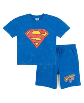 Детский комплект из футболки и шорт Justice League Batman Superman для малышей 2T-4T