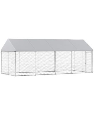 RUIE Heavy Duty Chain Link Outdoor Dog Kennel with Waterproof Roof
