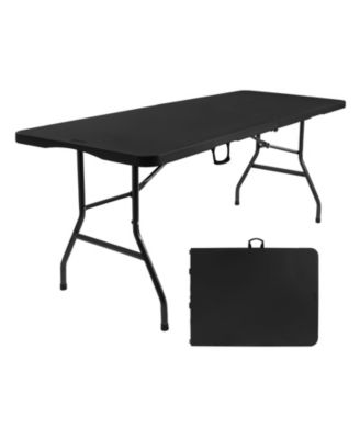AOFAR 6Feet Folding Table Portable Plastic Utility Carrying Handle