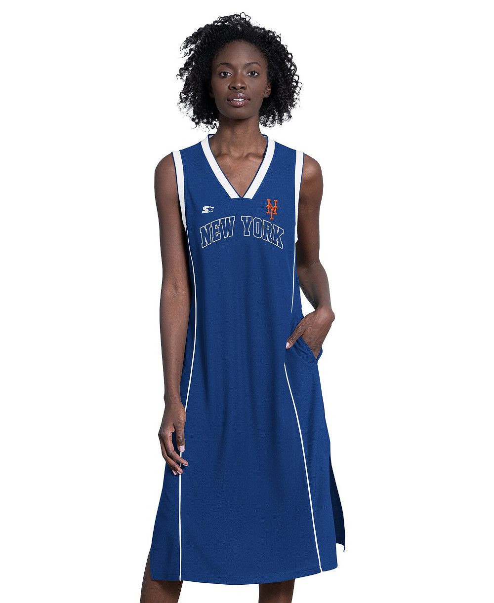 Женское платье-макси Starter New York Mets Line Up Sneaker V-Neck