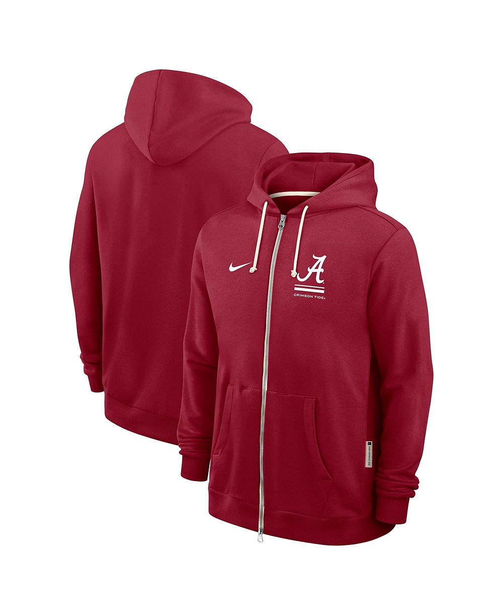 Мужская толстовка Nike Alabama Crimson Tide 2026 Sideline Standard Issue Dri-FIT Full-Zip Hoodie Crimson