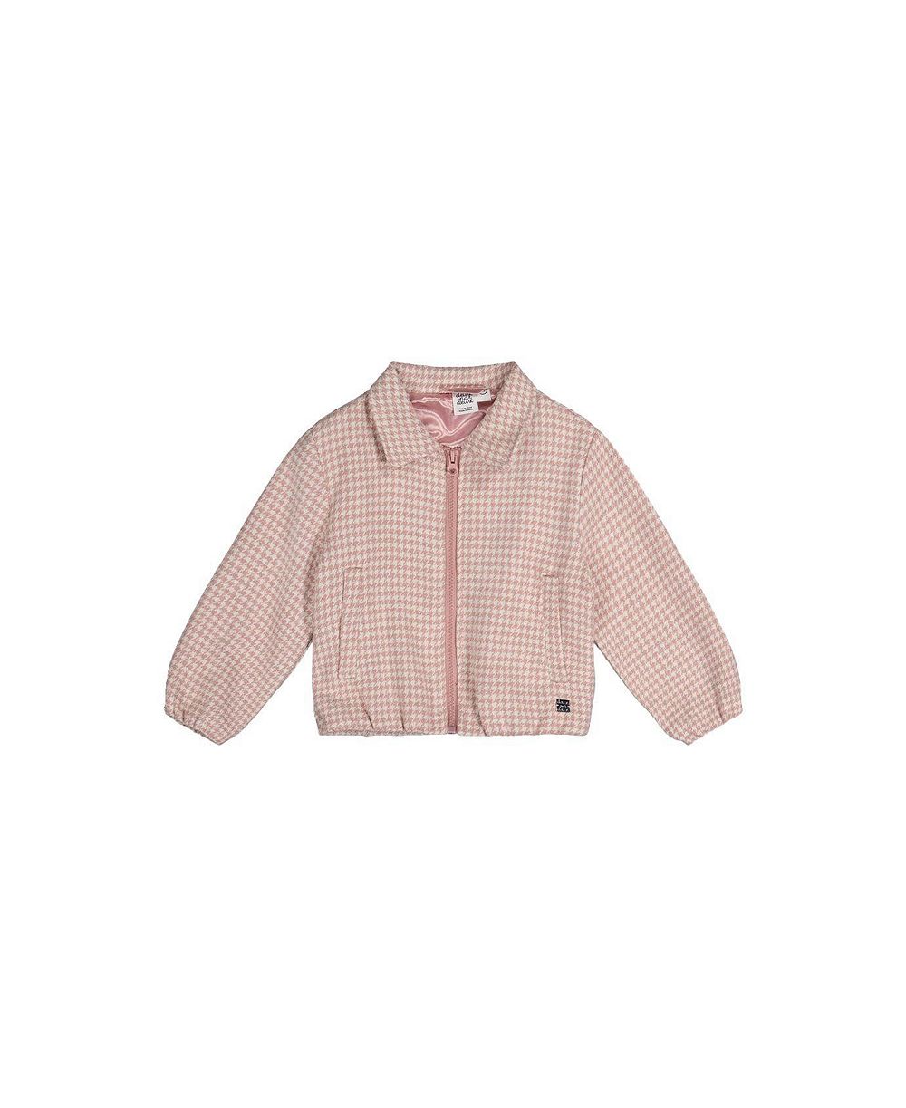 Deux par Deux Toddler Girl's (2-5) Bomber Jacket Pink Houndstooth