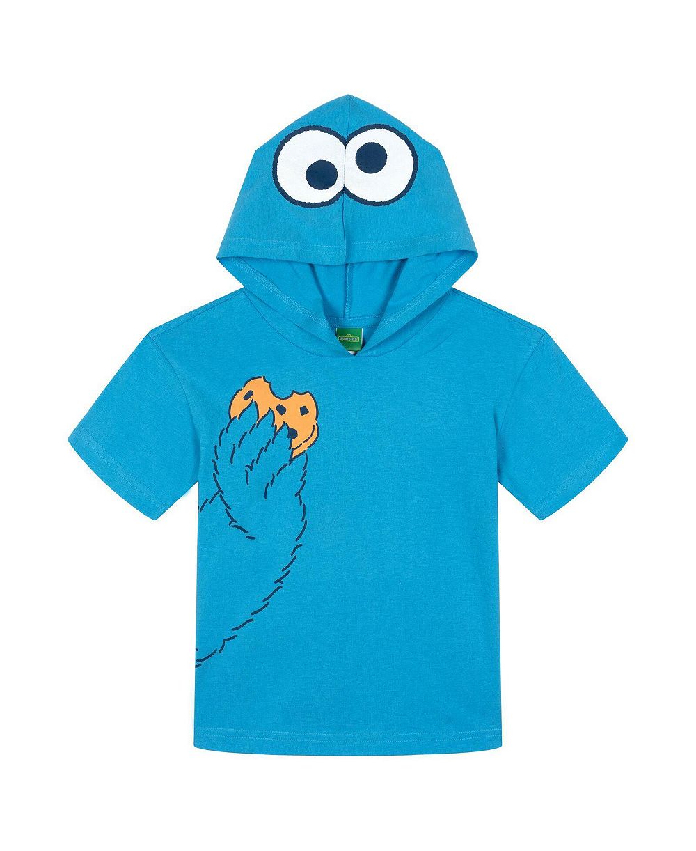 Детская капюшонная футболка Sesame Street для мальчиков и девочек (2T-4T)