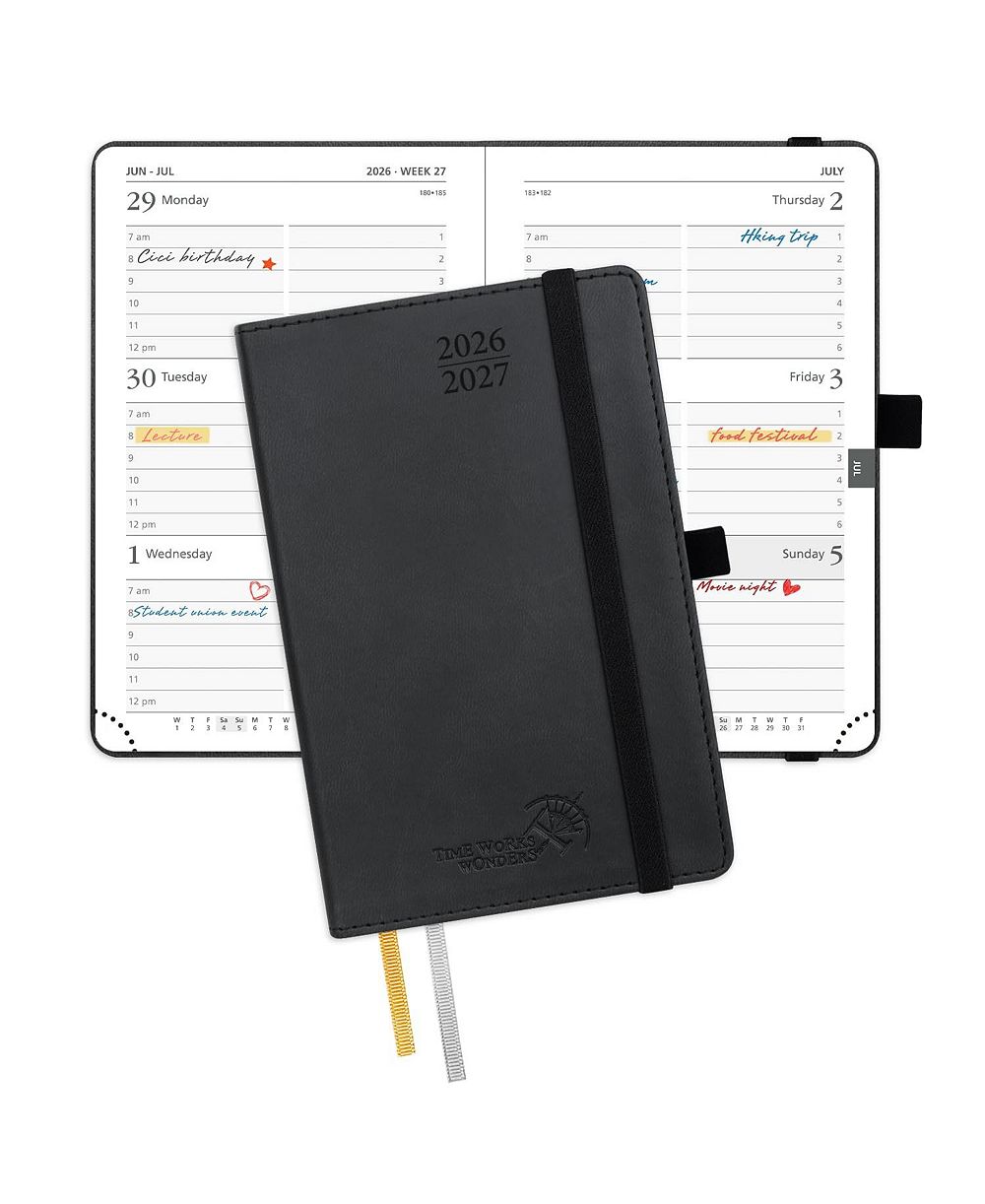 Еженедельник GNUADZ Pocket Planner 2026-2027 Academic Leather Cover