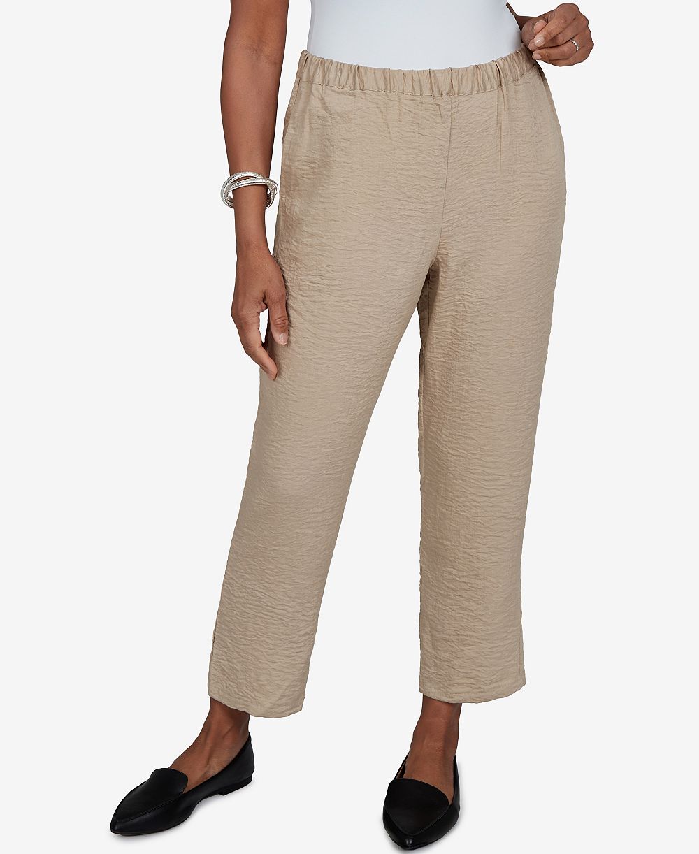 Alfred Dunner Женские брюки Travel Advisory Crinkle Texture Ankle