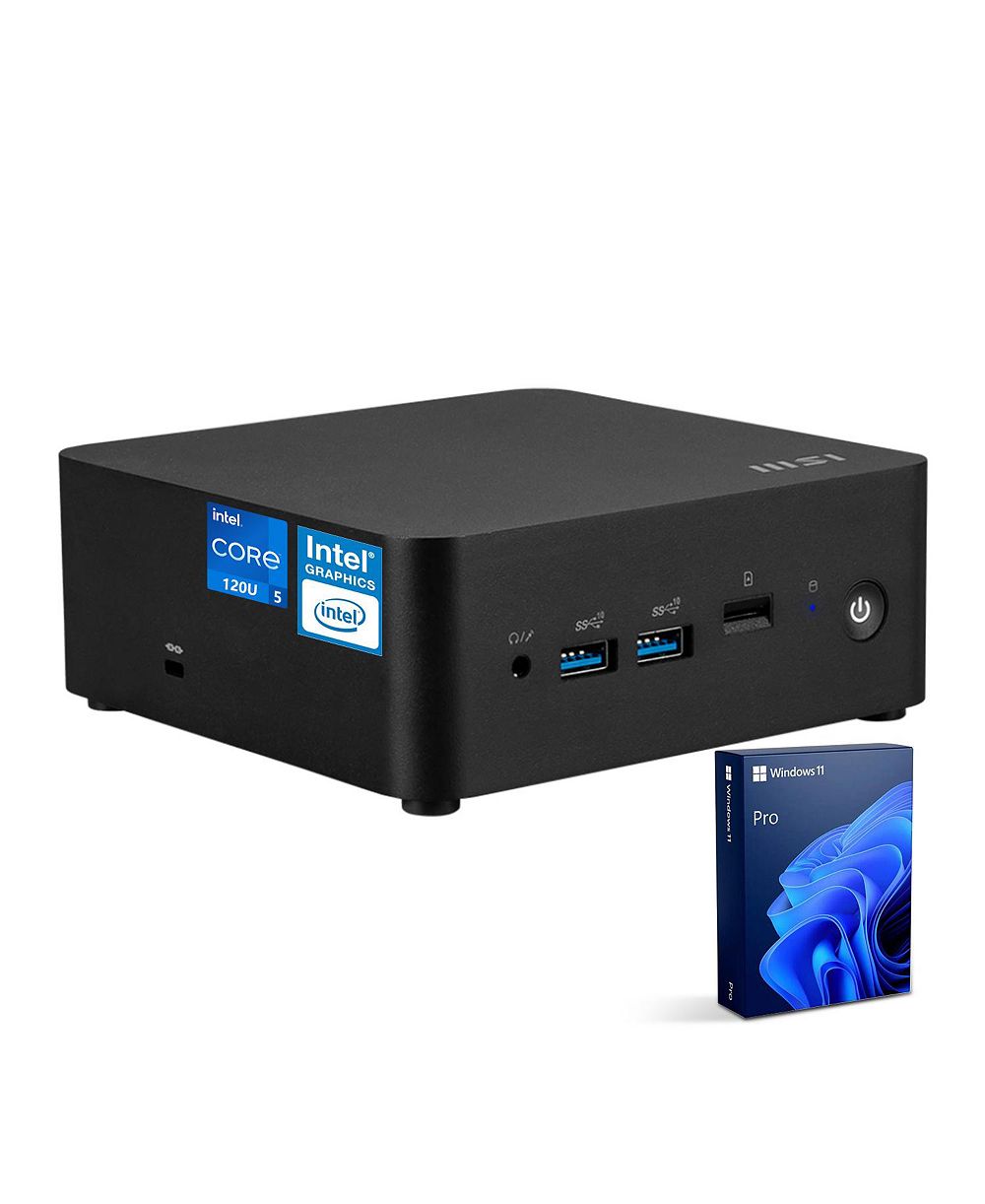 MSI Cubi NUC MFF Desktop Intel Core 5 16GB RAM Intel Graphics 256GB SSD Storage Windows 11 Pro