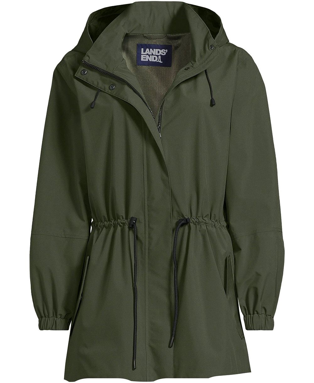 Lands' End Plus Size Плащ-парка Packable Rain