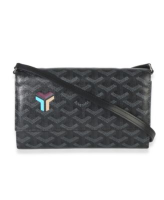 Pre-Owned Goyard Континентальный кошелек Varenne Limited из черной канвасной ткани Goyardine