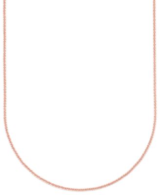 Колье Macy's Sparkle Chain из розового золота 10k, длина 16" (2 мм)