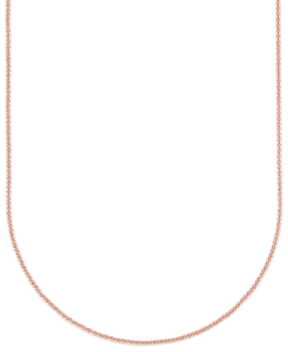 Macy's Sparkle Chain 18" Necklace in 10k Rose Gold (2mm)