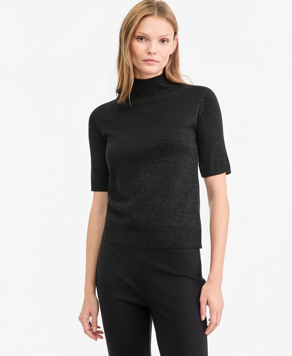 Kobi Halperin Women's Aiden Mock-Neck Short-Sleeve Lightweight Wool-Blend Sweater, Macy's Exclusive