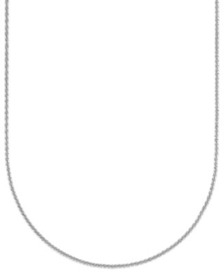 Macy's Sparkle Chain 20" Necklace in 10k White Gold (2mm)