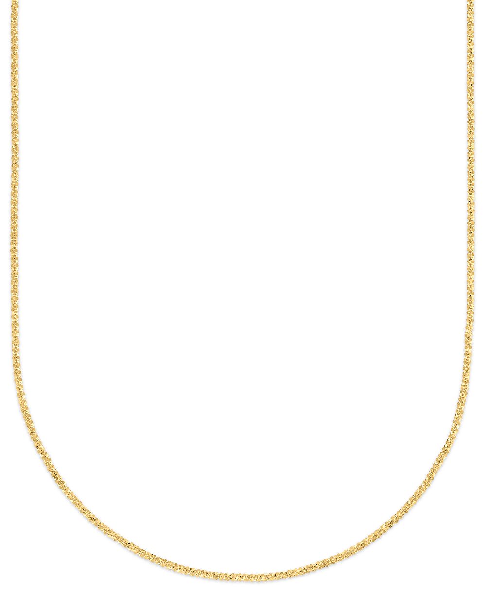 Macy's Ожерелье Sparkle Chain 20" из желтого золота 10k