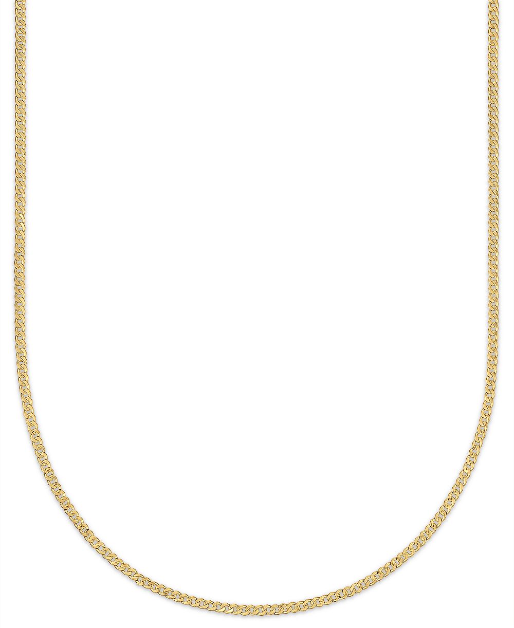 Двусторонняя цепь Куба Macy's 22" ожерелье из желтого золота 10k (4mm)