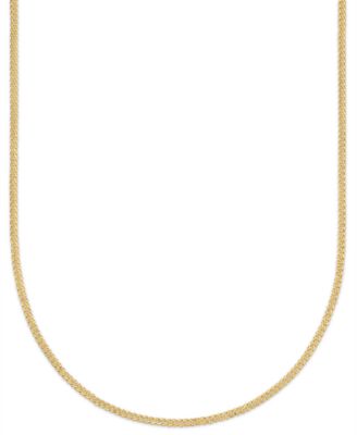 Macy's Double-Sided Cuban Link Chain 22" Necklace in 10k Yellow Gold (4mm)
