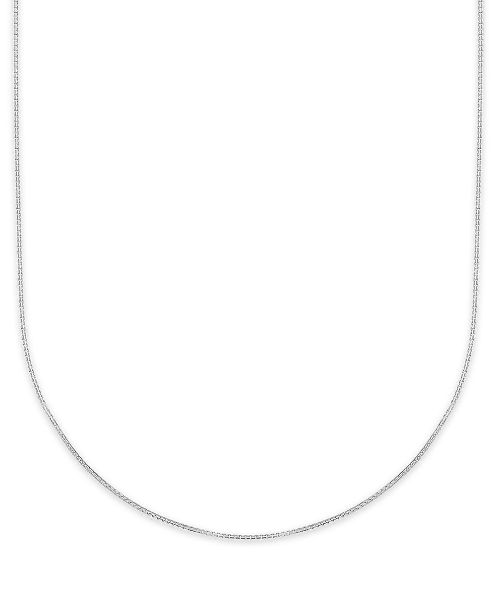 Macy's ожерелье с цепью Diamond-Cut в белом золоте 10k