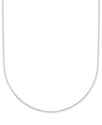 Macy's Diamond-Cut Box Chain 18" Necklace in 10k White Gold
