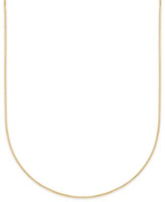 Macy's Diamond-Cut Box Chain 22" Necklace in 10k Yellow Gold