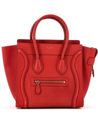 Маленькая сумка Celine Micro Luggage из зернистой кожи, б/у
