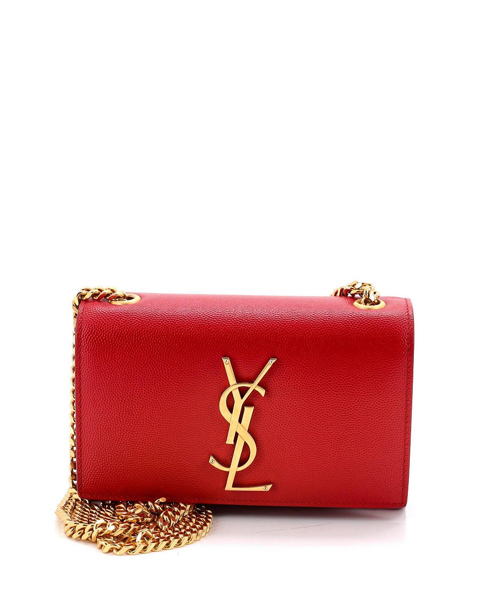 Pre-Owned Saint Laurent маленькая классическая сумка через плечо с монограммой, зернистая кожа