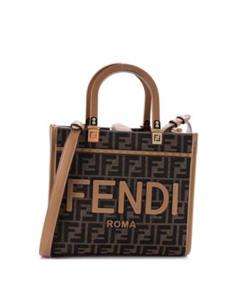 Б/у сумка-тоут Fendi Small Sunshine Shopper Zucca Canvas