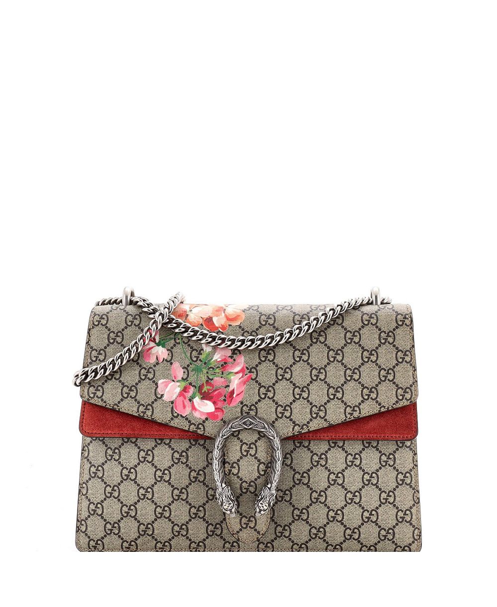 Б/у сумка Gucci Medium Dionysus с принтом Blooms из лакированного канваса GG