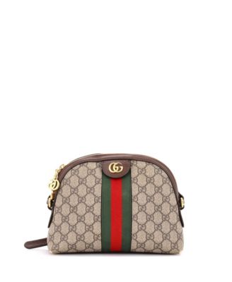 Pre-Owned Gucci Small Ophidia Dome Shoulder Bag GG Coated Canvas