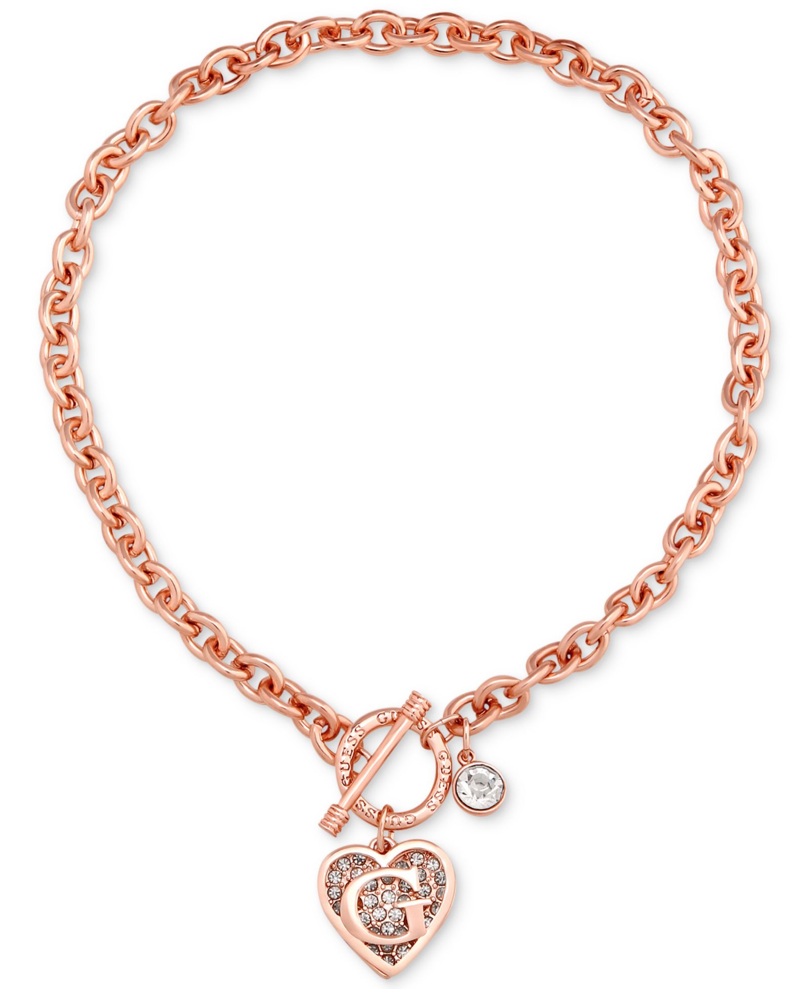 GUESS Logo Link Pendant Necklace