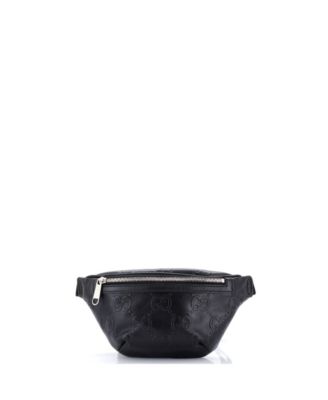 Б/у поясная сумка Gucci Small GG с тиснением и перфорацией, кожа