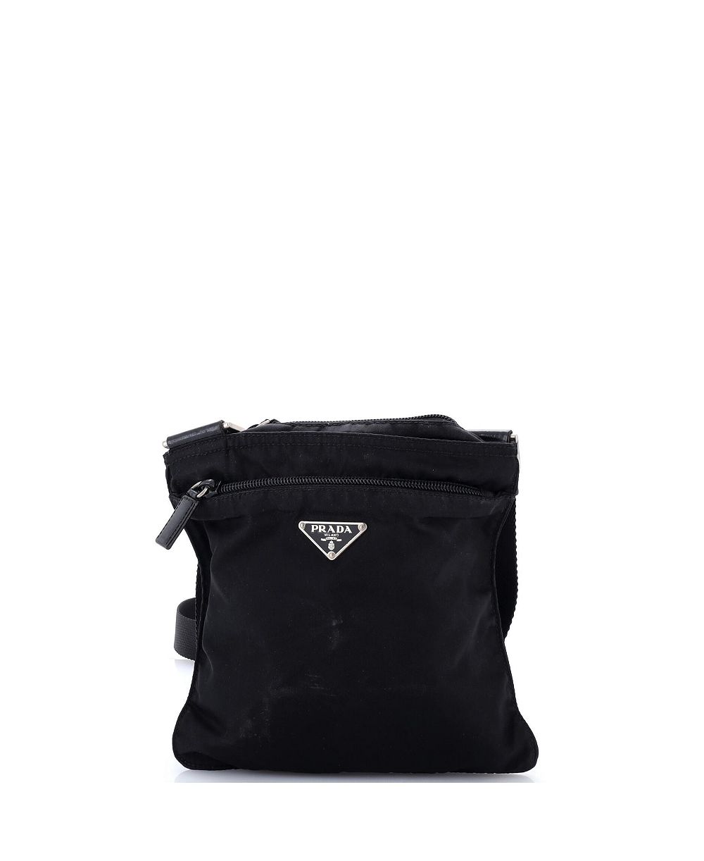 Pre-Owned Prada Small Flat Messenger Bag Tessuto