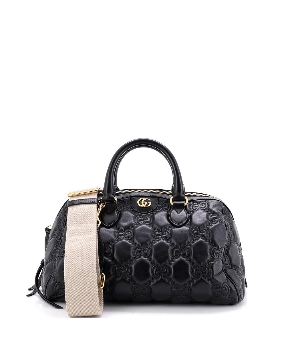 Pre-Owned Gucci средняя трансформируемая сумка-бостон Ophidia с верхней ручкой из стеганой кожи GG Matelasse
